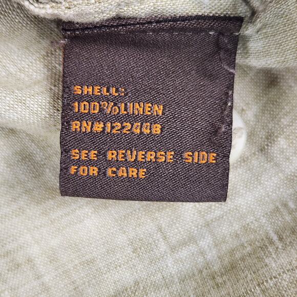 Comstock Co Mens SM 100% Linen Shirt Natural Beige Long Sleeve Button Down EUC - Picture 15 of 16